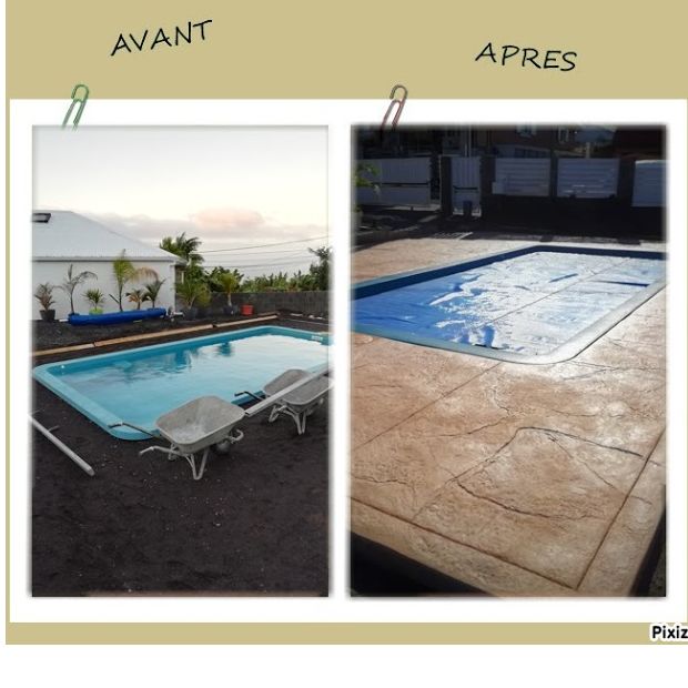 Plage de piscine roche granite 80744229